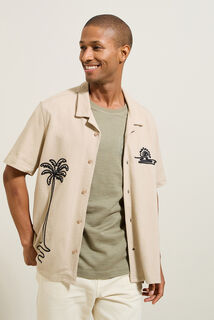 Chemisette en coton broderie corde