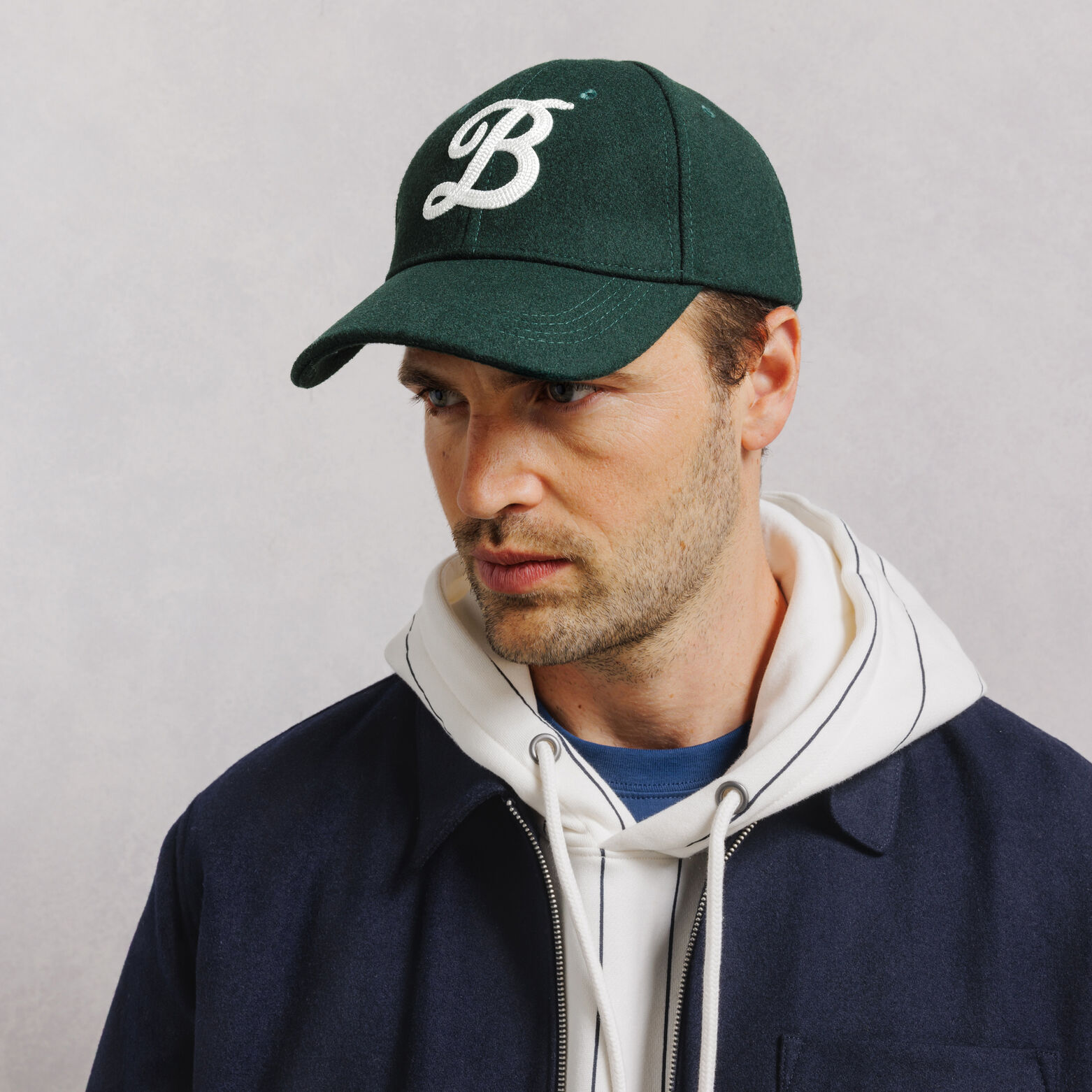 Casquette flanelle brod&eacute;e