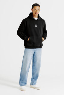 Sweat &agrave; capuche imprim&eacute; fleurs