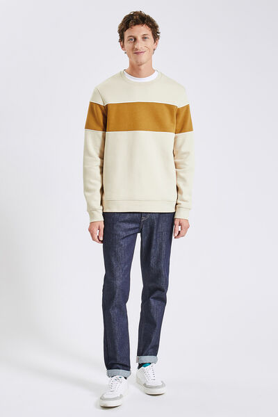 Sweat col rond colorblock