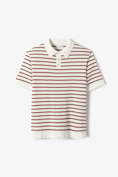Polo en maille rayures