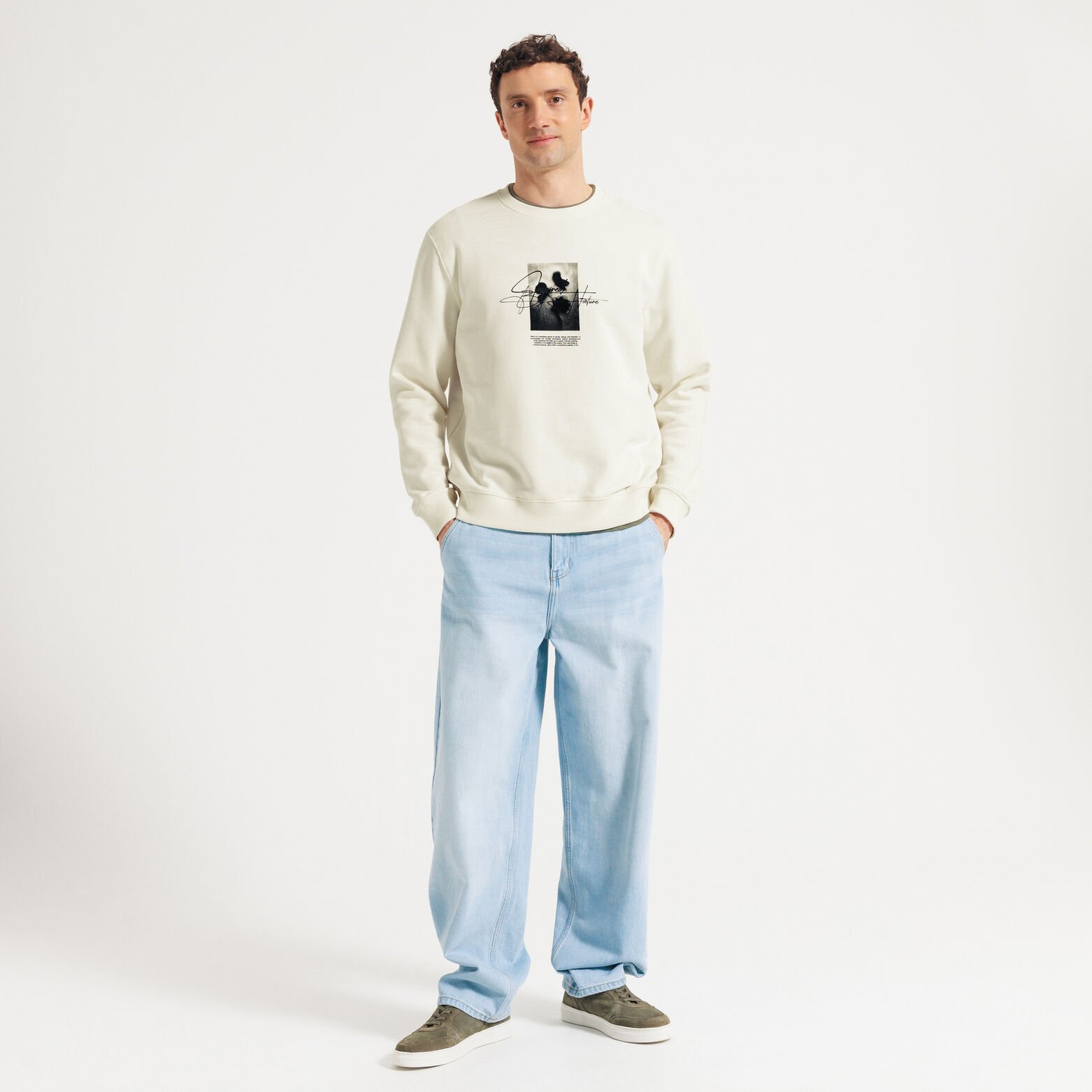 Sweat imprim&eacute; devant et dos