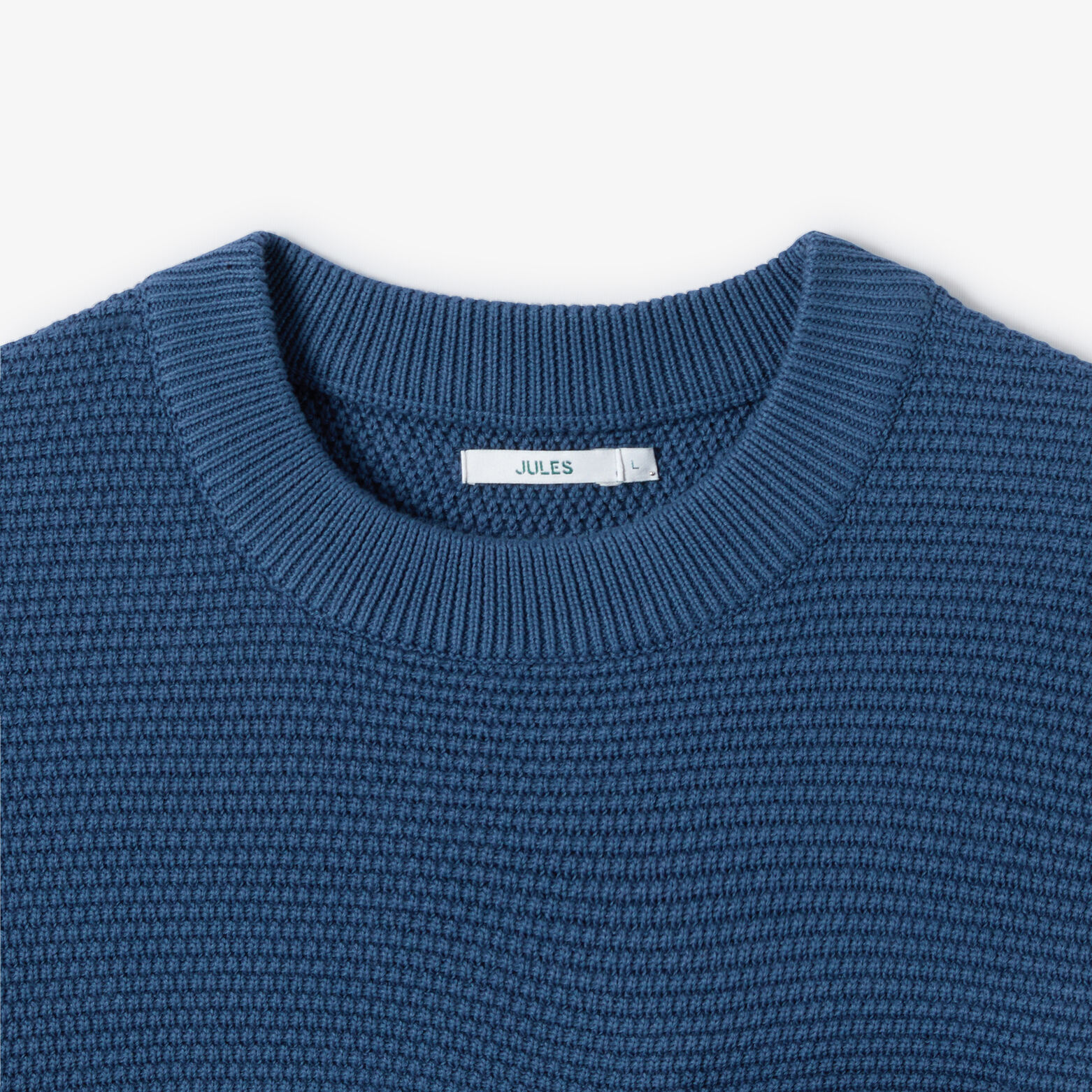 Pull col rond point de riz poche poitrine