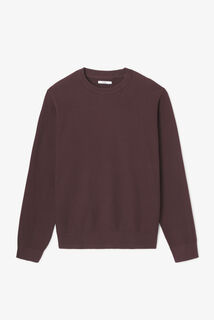 Trui ronde hals in fantasie stekenpatroon