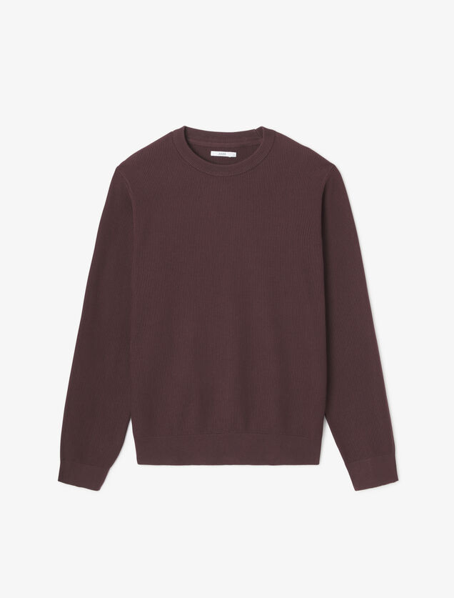 Trui ronde hals in fantasie stekenpatroon