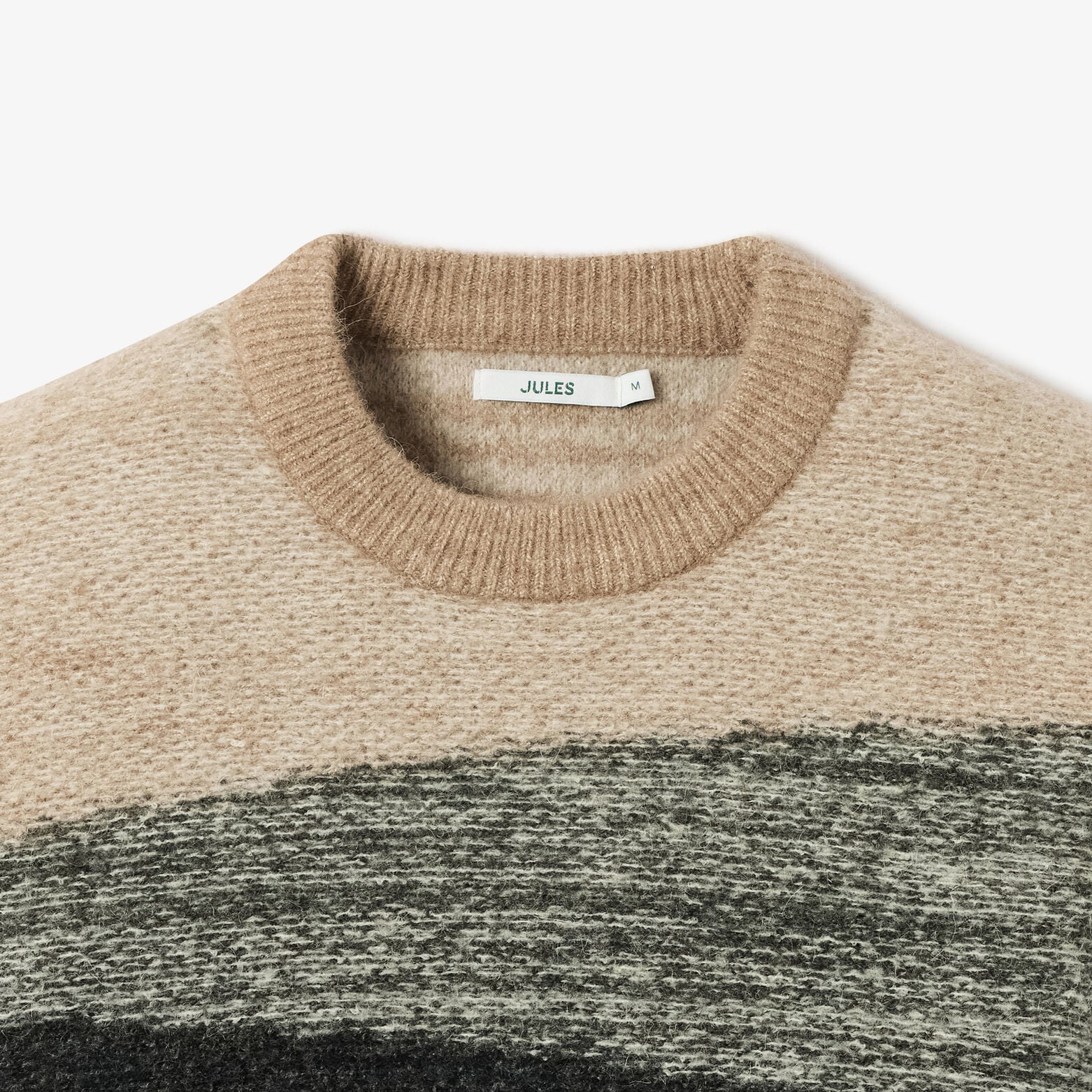Pull col rond jacquard