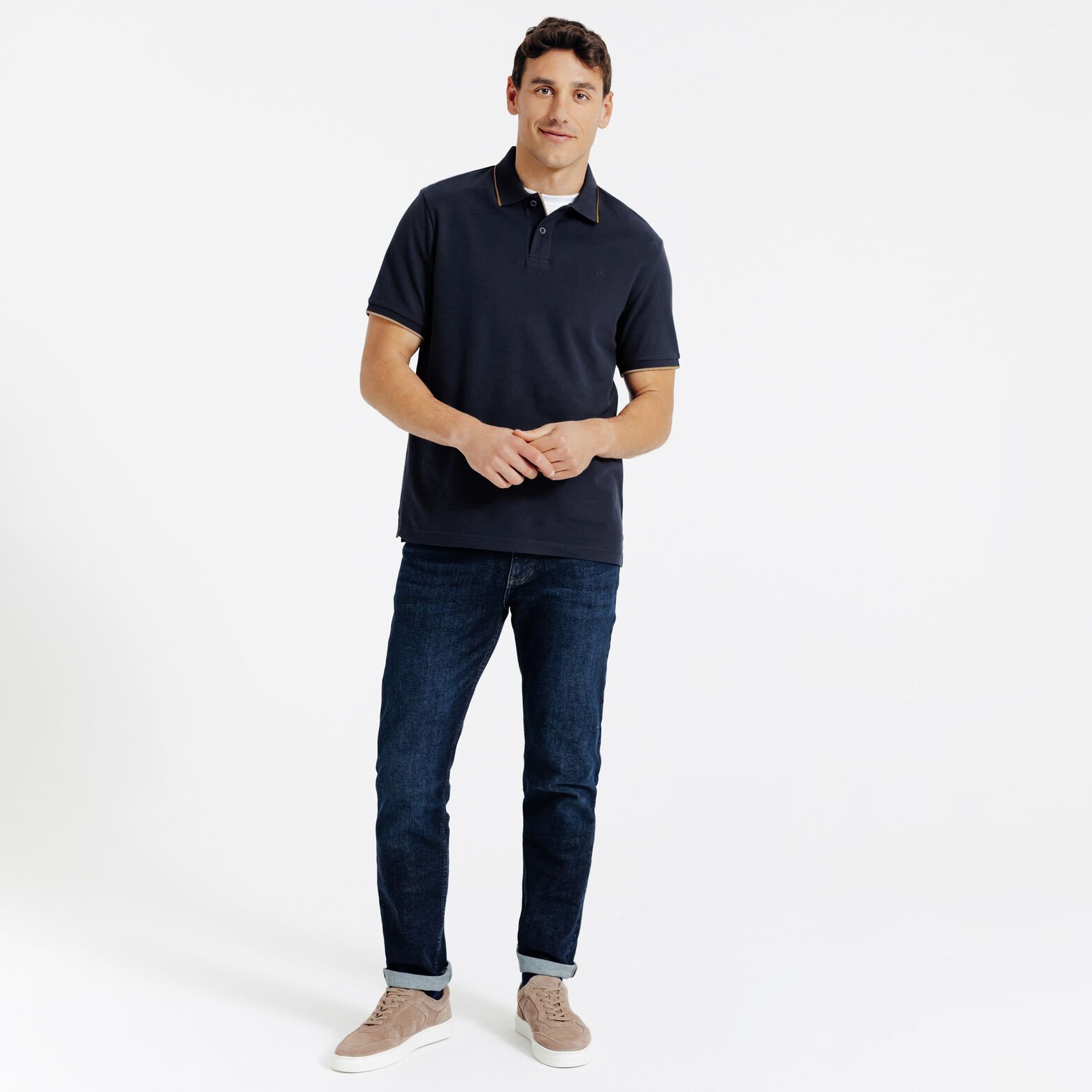 "Le Parfait by Jules" effen polo korte mouwen 