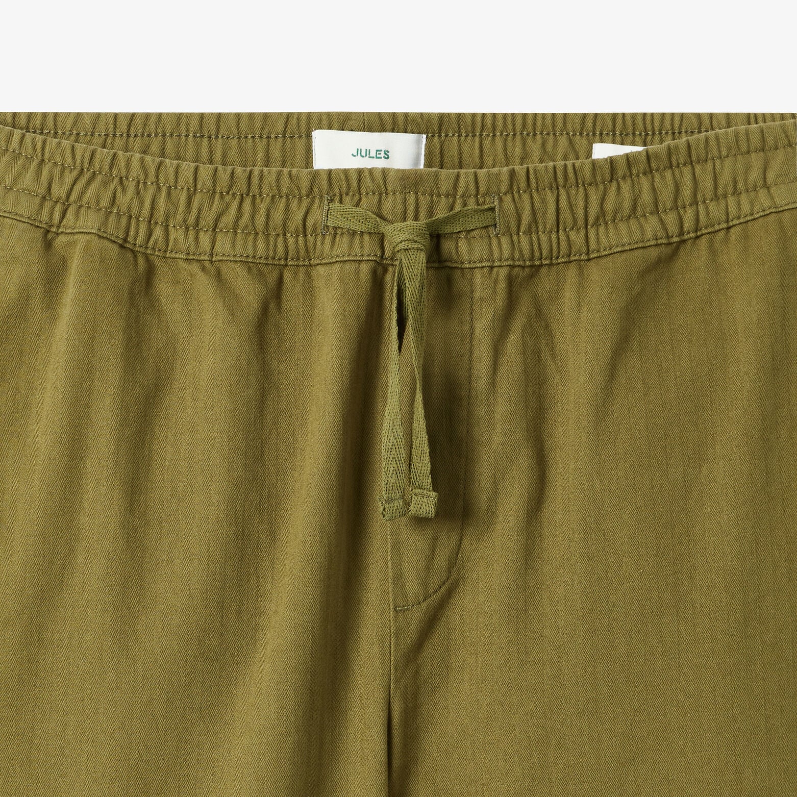 Pantalon tapered taille &eacute;lastiqu&eacute;e 100% coton