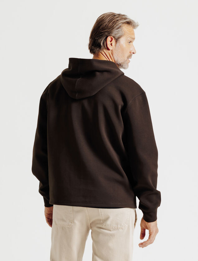 Sweat &agrave; capuche zipp&eacute; cordons