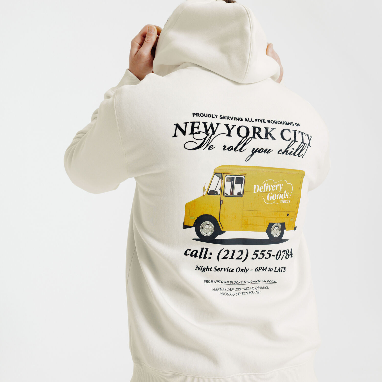 Sweat &agrave; capuche imprim&eacute; devant dos