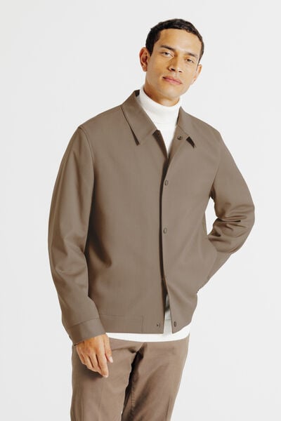 Veste pressionnée col chemise