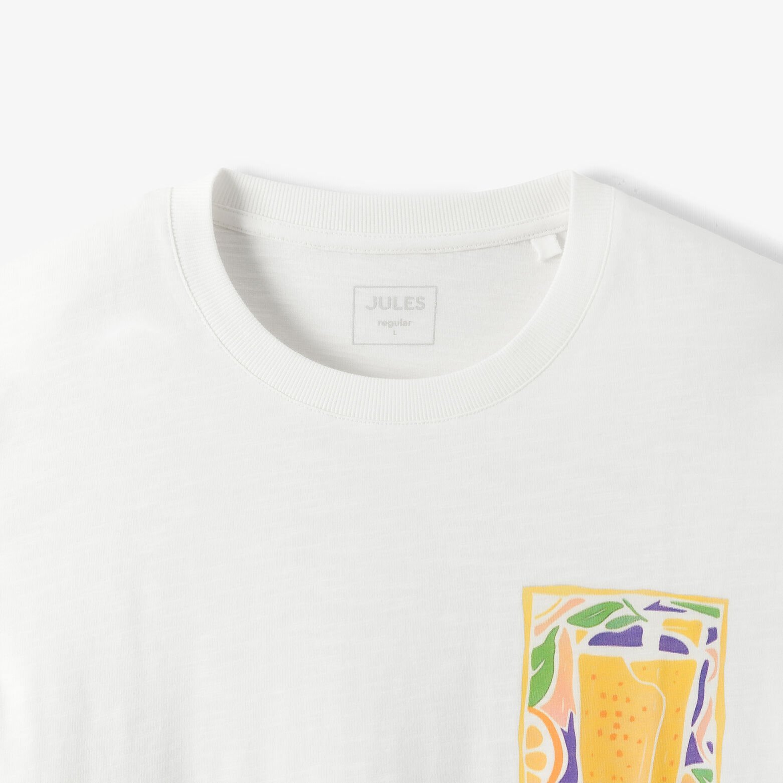 T-shirt met "dolce vita" print voor- en achteraan