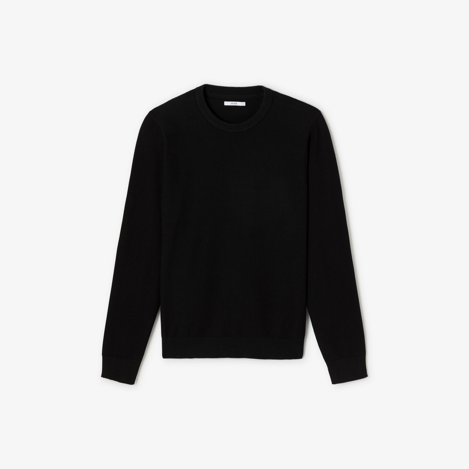 Pull col rond jeux de points fantaisie