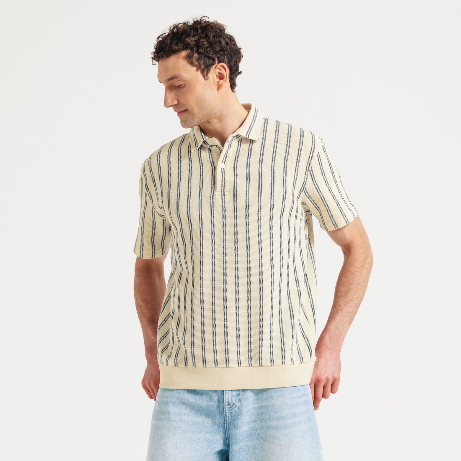 Polo manches courtes ray&eacute;