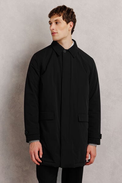 Parka longue col chemise
