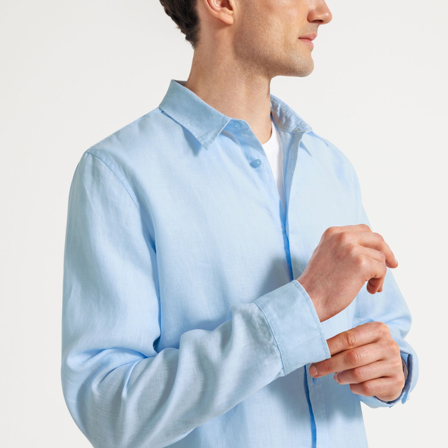 Chemise en lin unie