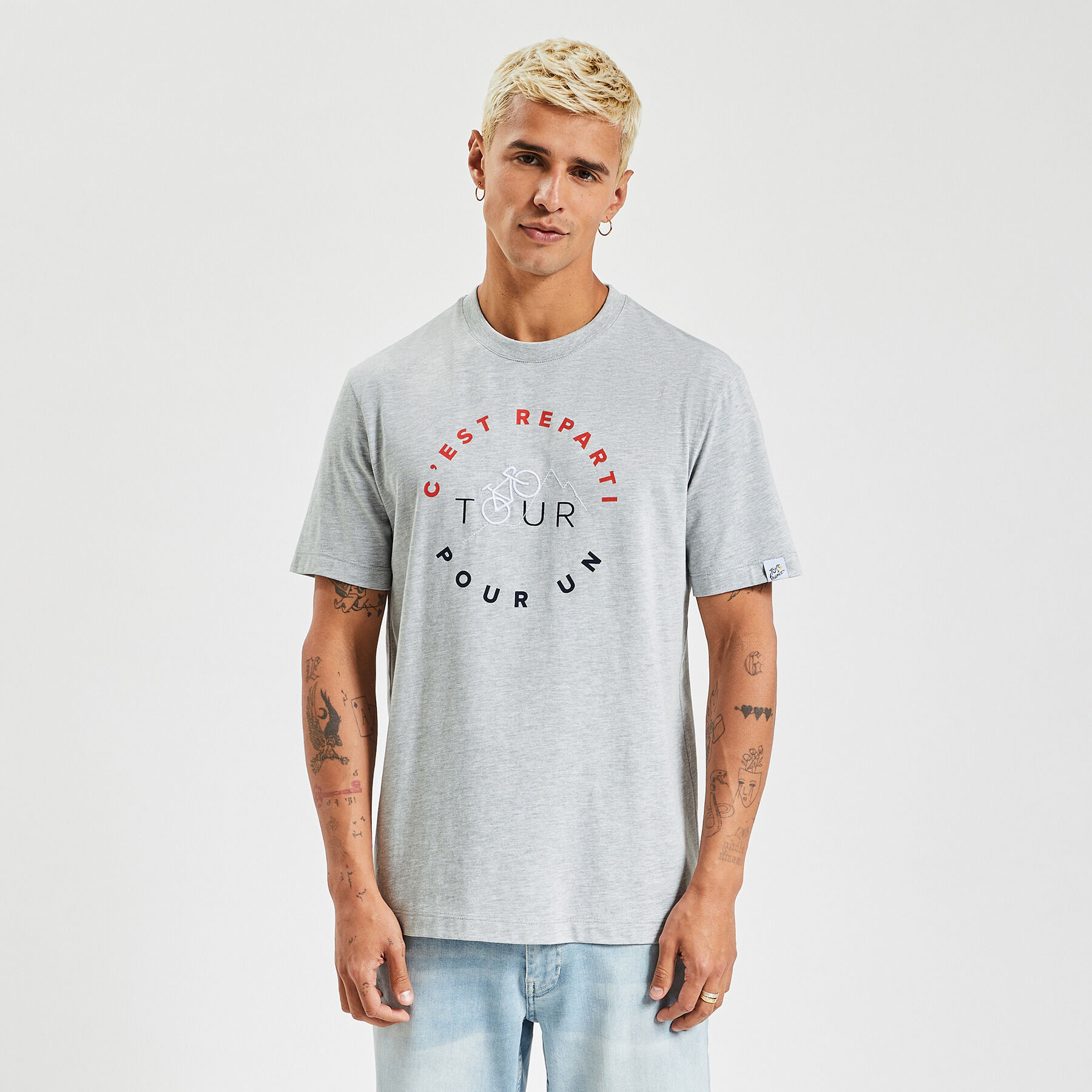 T shirt avec col hotsell tour de cou homme
