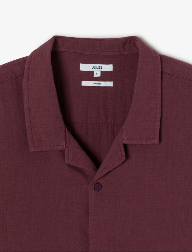 Chemisette en gaze de coton col requin