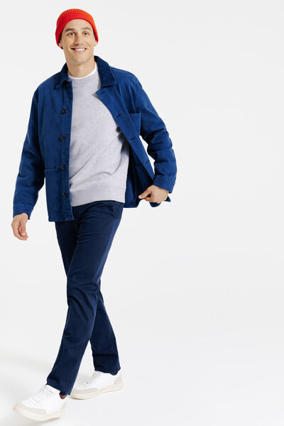 Sweat col rond chin&eacute; broderie poitrine