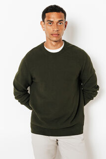 Pull col rond jeux de points fantaisie