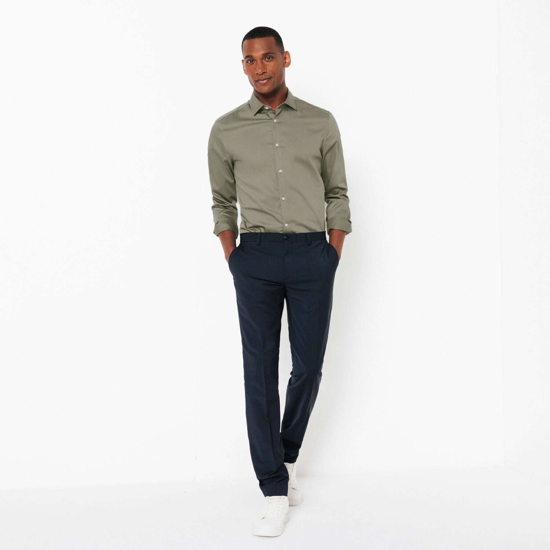 Chemise Homme Manches Longues Enlision – Sans Repassage, 40% Coton 60% Polyester, Coupe Classique, Poche Poitrine - 9