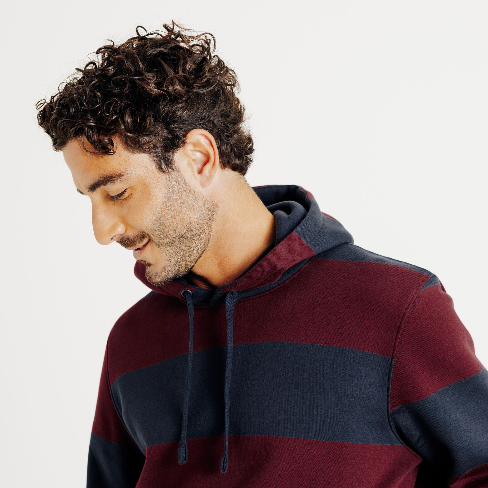 Gestreepte sweater met kap