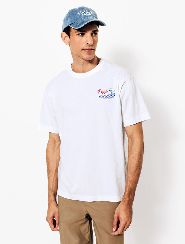 Tee shirt imprim&eacute; col rond