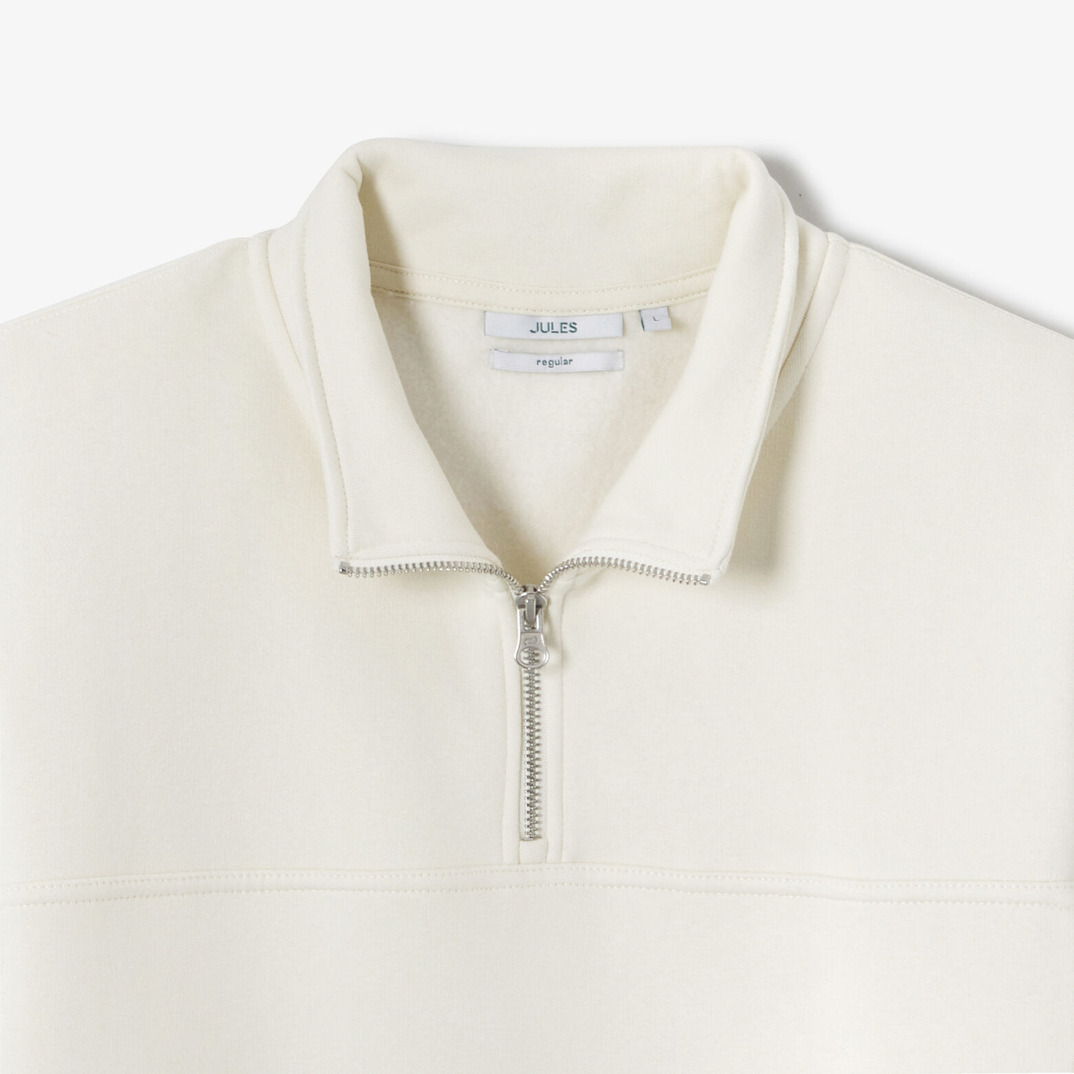 Sweat col montant zippé uni
