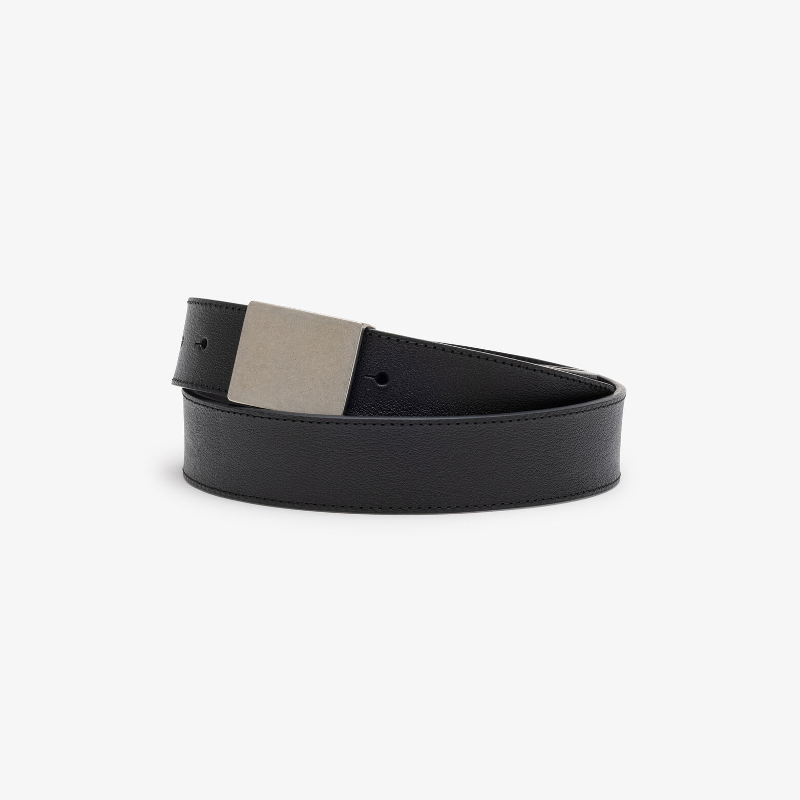 Lederen riem met goudkleurige plaat