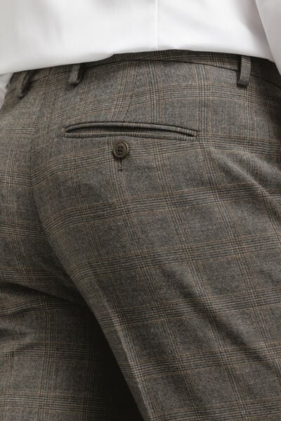 Pantalon de costume confort &agrave; carreaux