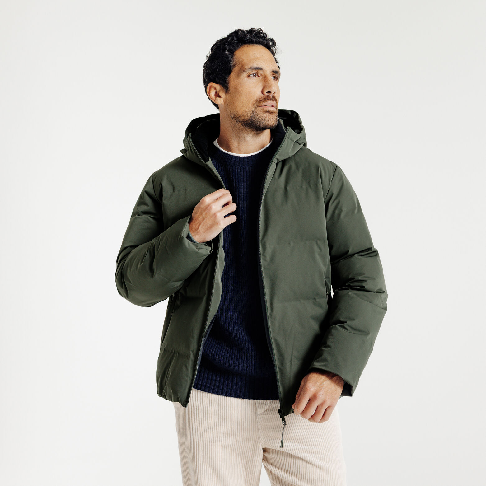 Doudoune zippée à capuche