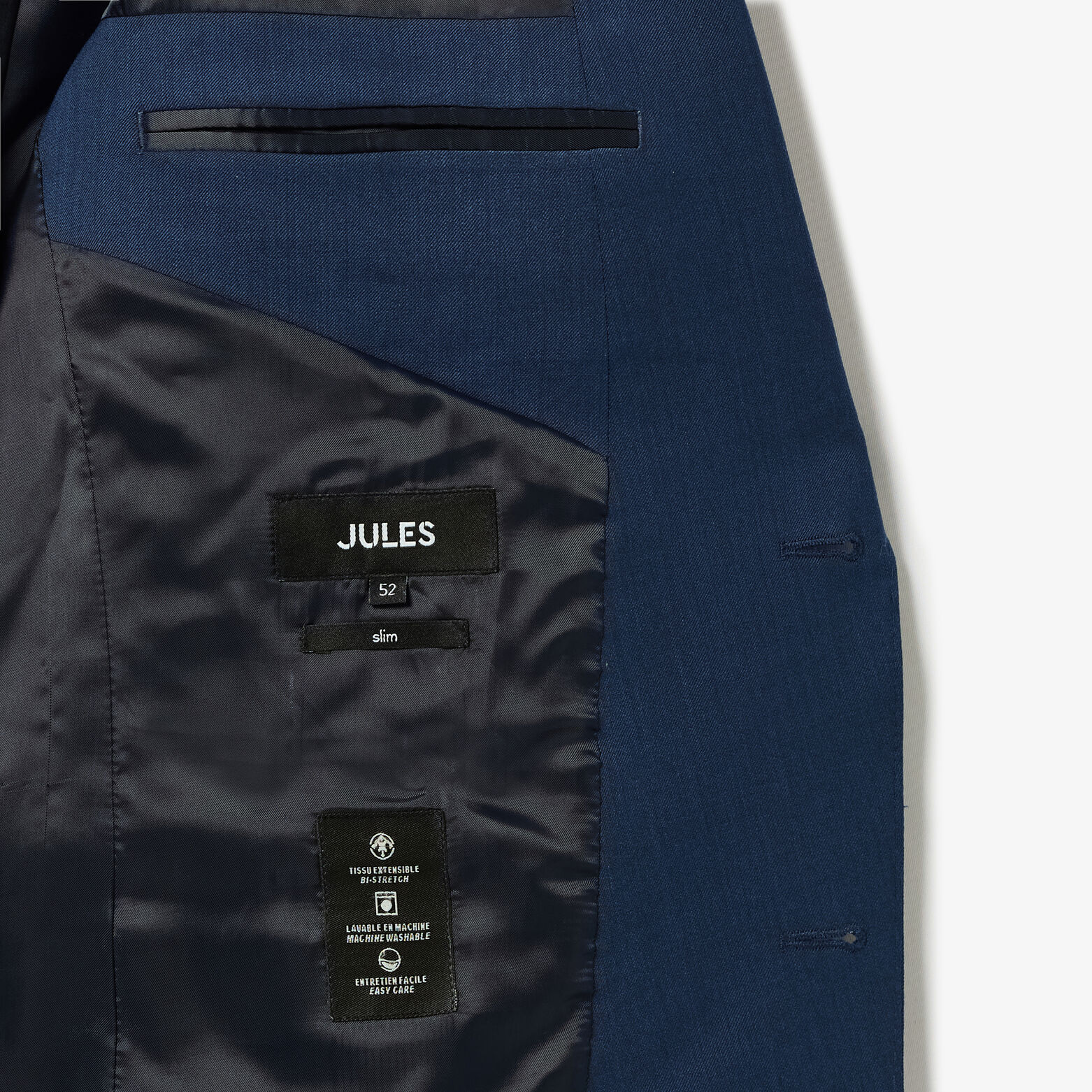 Veste de costume slim bi-stretch unie