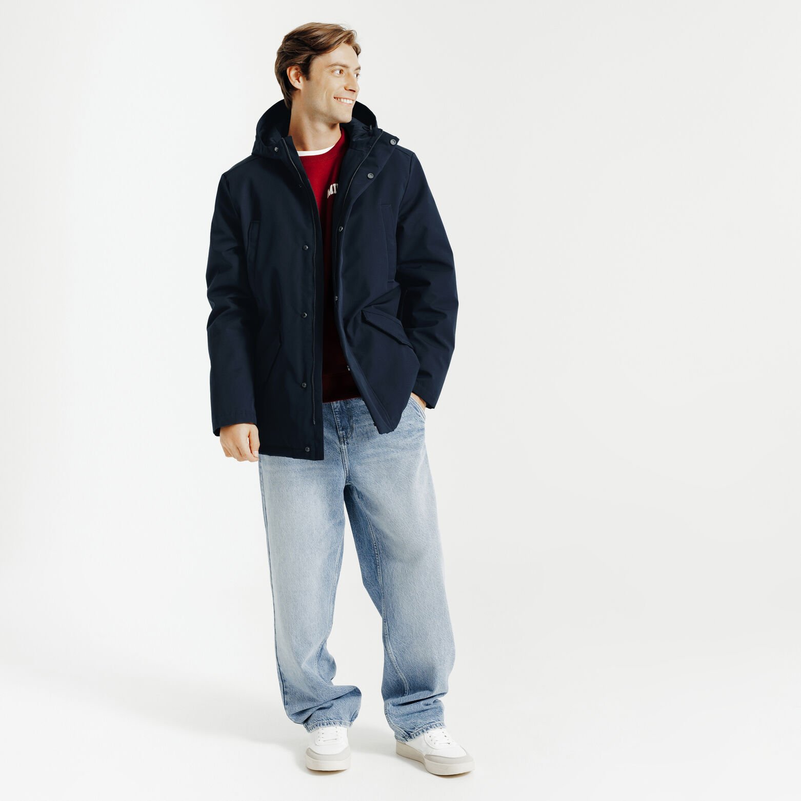 Parka courte à capuche