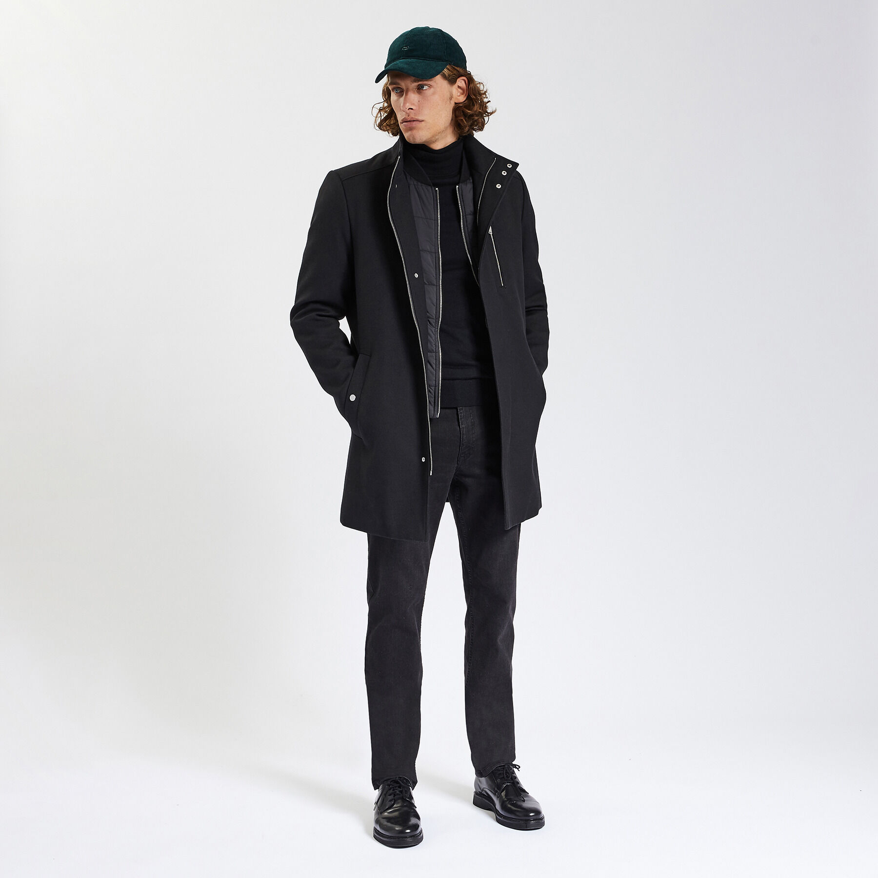 Manteau zippé homme sale