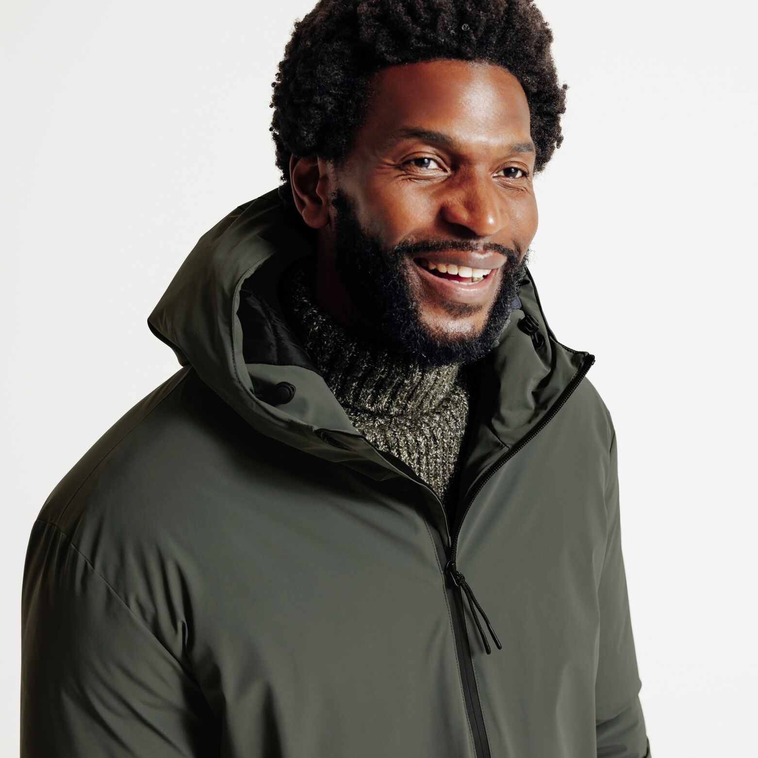 Parka longue à capuche