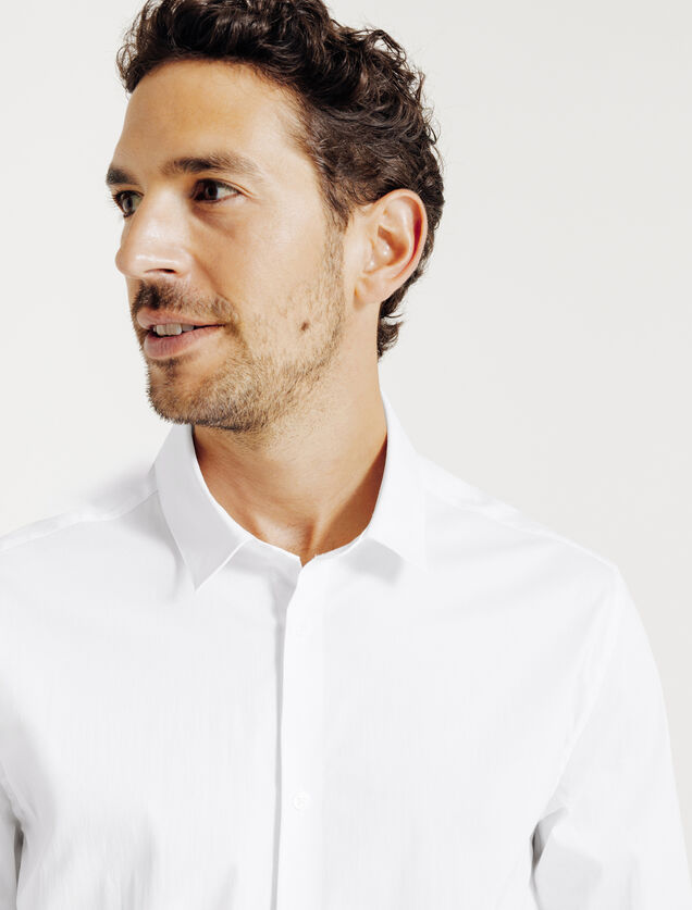 Chemise regular unie coton