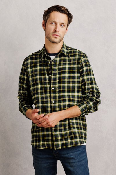 Chemise regular col fran&ccedil;ais &agrave; carreaux