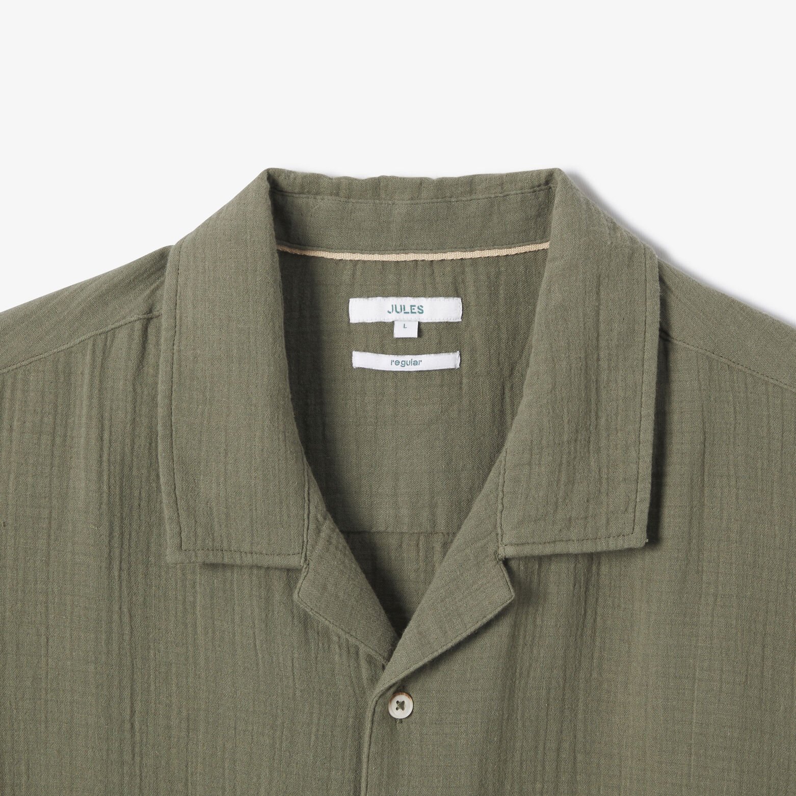 Chemisette en gaze de coton col requin