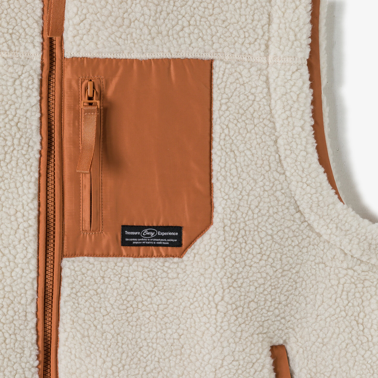 Veste sans manche en sherpa contrastée