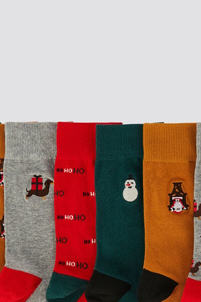 Coffret cadeau de 7 paires de chaussettes Noël