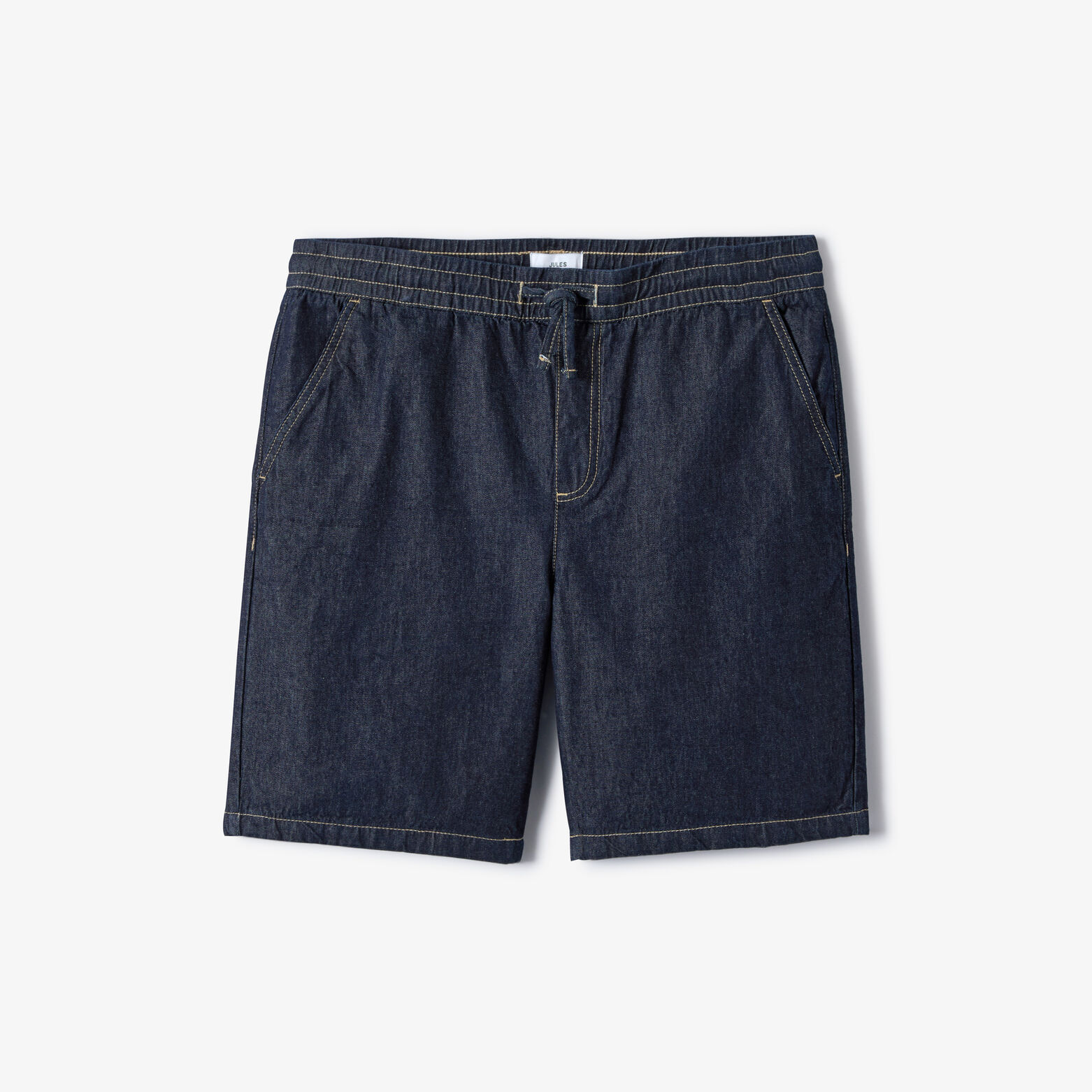 Short en jean taille &eacute;lastiqu&eacute;e