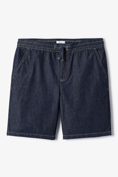 Short en jean taille &eacute;lastiqu&eacute;e