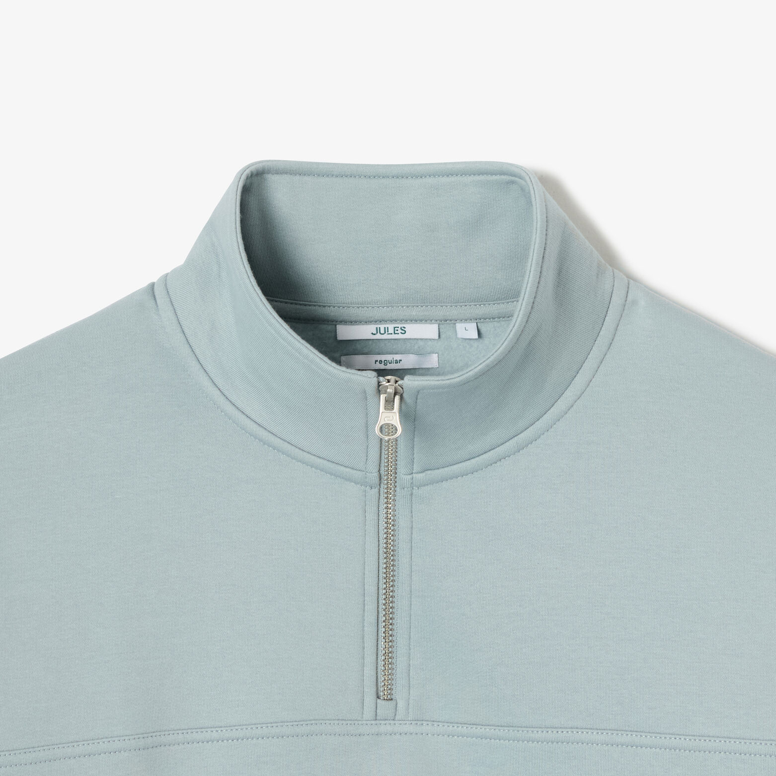 Effen sweater met opstaande ritskraag