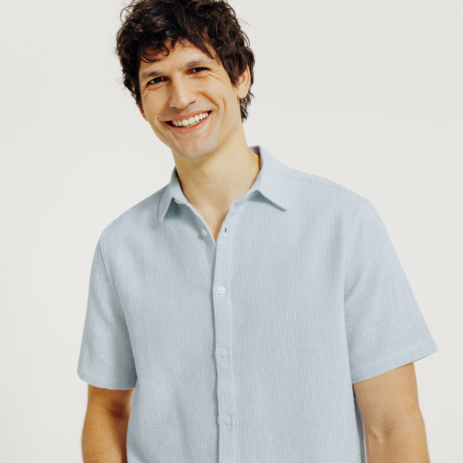 Effen gebreid hemdje in katoen 