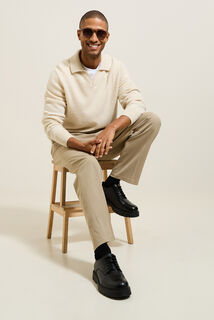 Polo en maille col resort