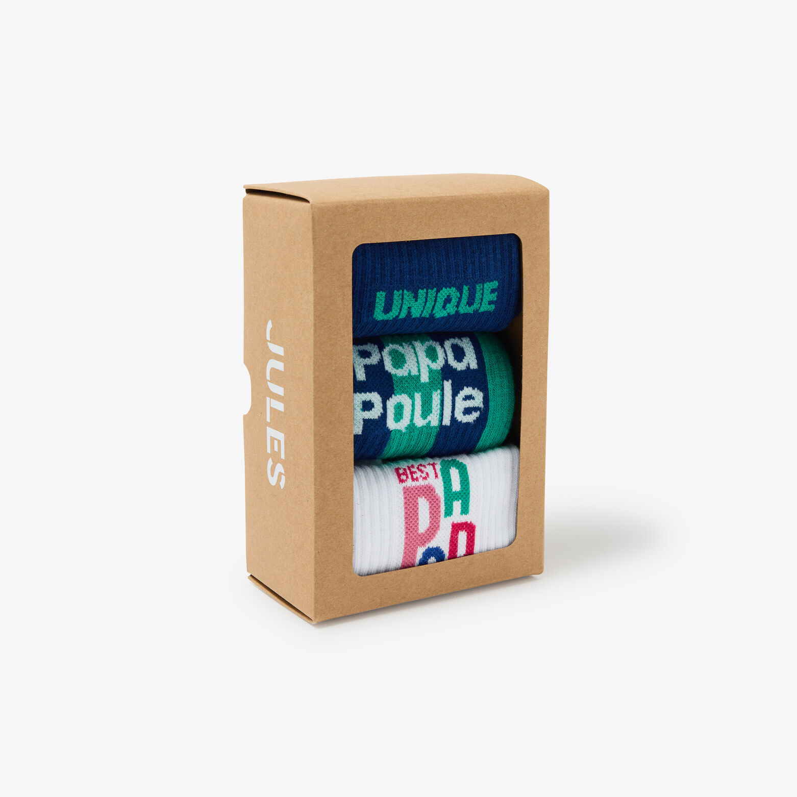Coffret 3 paires de chaussettes f&ecirc;te des p&egrave;res