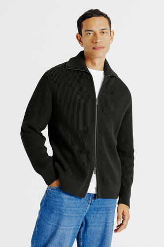 Gilet met rits en truckerskraag