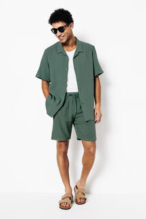 Chemisette en gaze de coton col requin