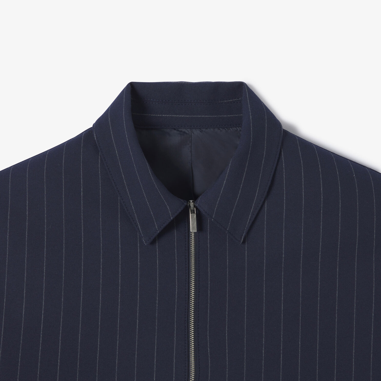 Veste col chemise zipp&eacute;e ray&eacute;e