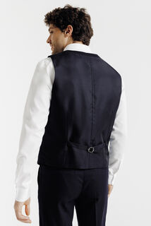 Slim effen kostuumgilet